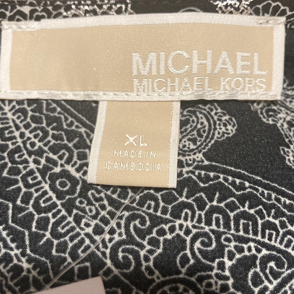 MICHAEL MICHAEL KORS Metallic Paisley Wrap Top - Picture 8 of 11